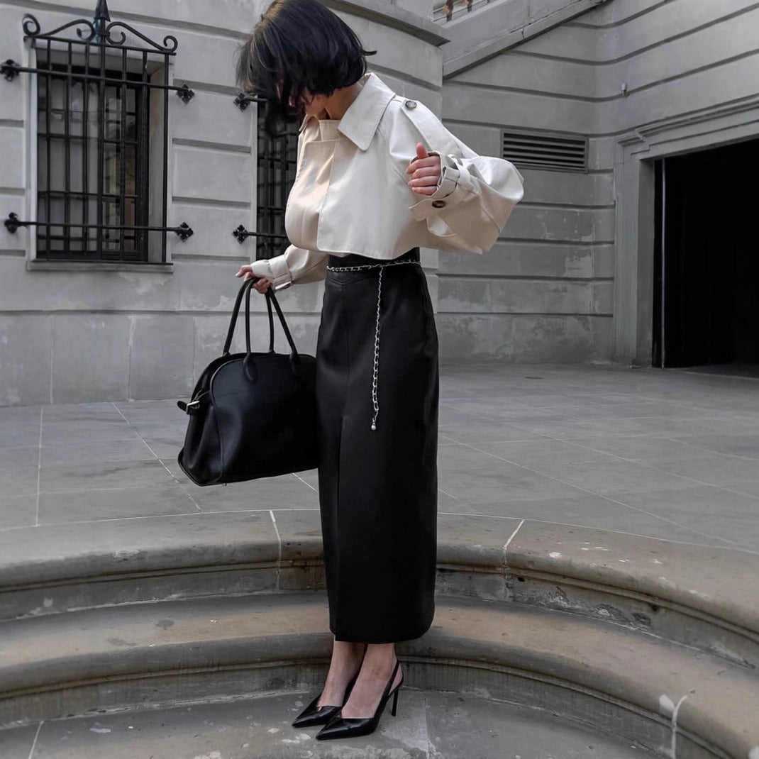 Trendy blazer jacket for women with an innovative cut and wide sleeves Lune London
