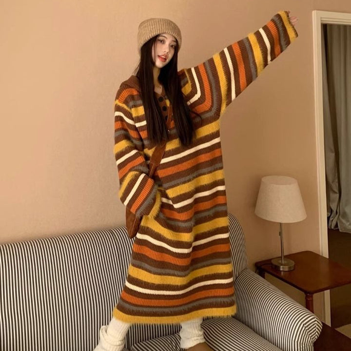 Cardigan femme à la mode avec grands boutons et capuche