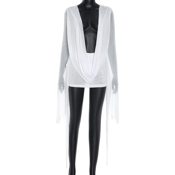 Women's Flowing Kaftan with Wide Sleeves and Deeper Neckline Lune London