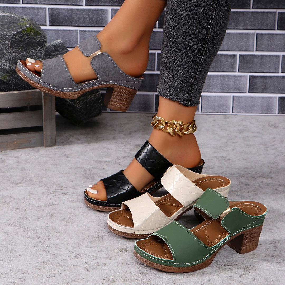 Lune London block heel sandals for women