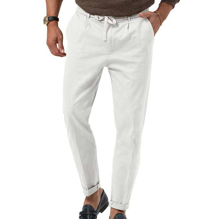 Fashionable summer cargo pants for men with elastic waist and adjustable drawstring Lune London