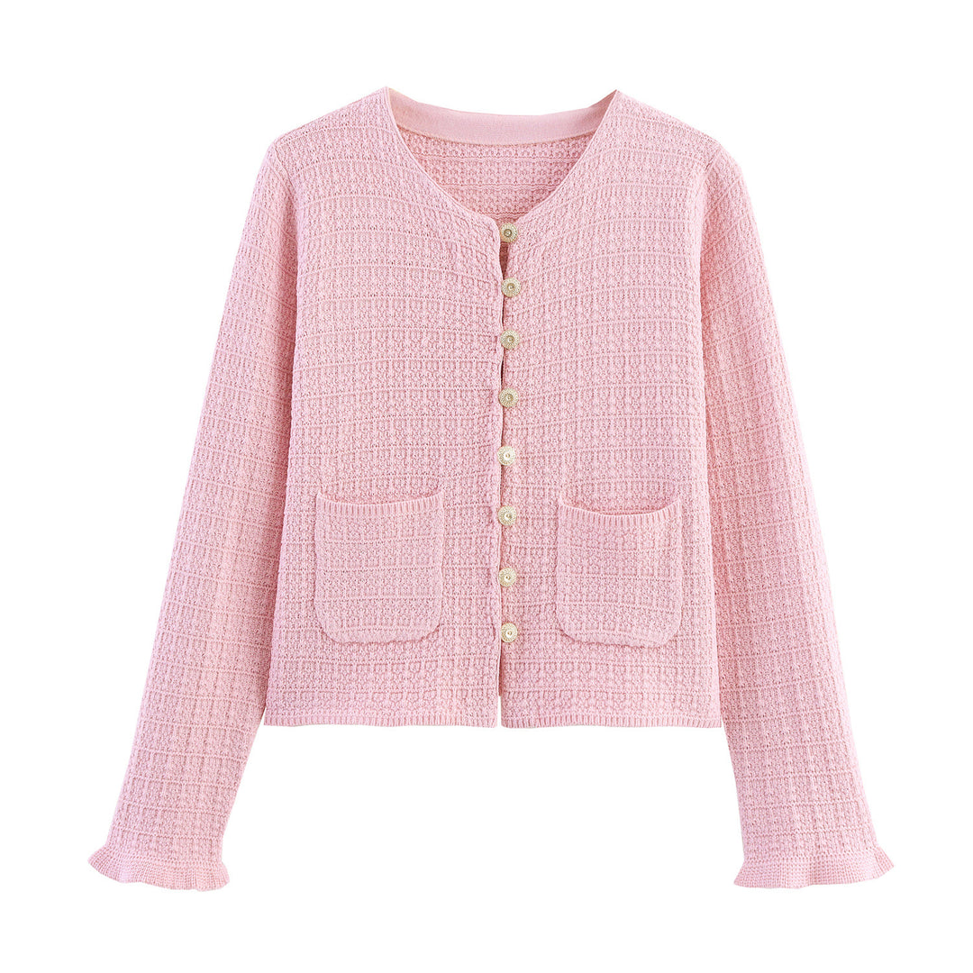 Ladies fine cardigan with buttons and pockets Lune London