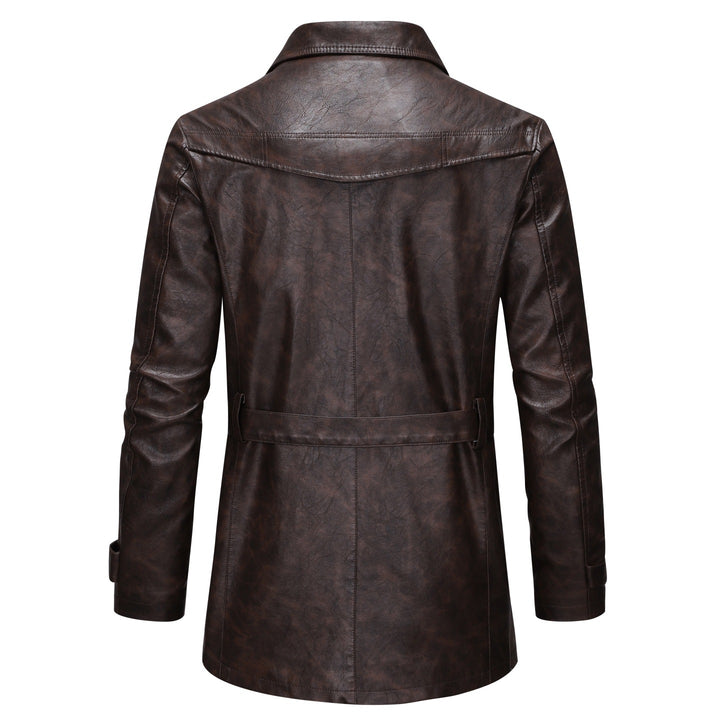 Elegant vintage leather trench coat for men Lune London