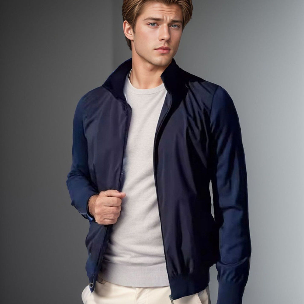 Stylish and functional men's jacket with high collar and multiple pockets Lune London