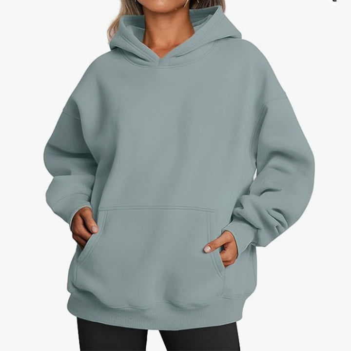 Women oversized casual hoodie with deep collar Lune London