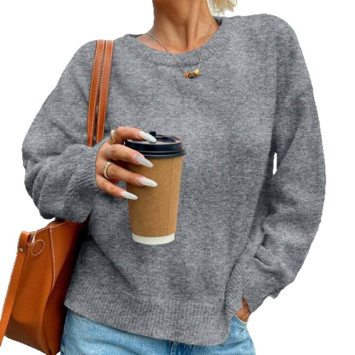 Comfortable sweater for women with boat neckline and off-shoulder Lune London
