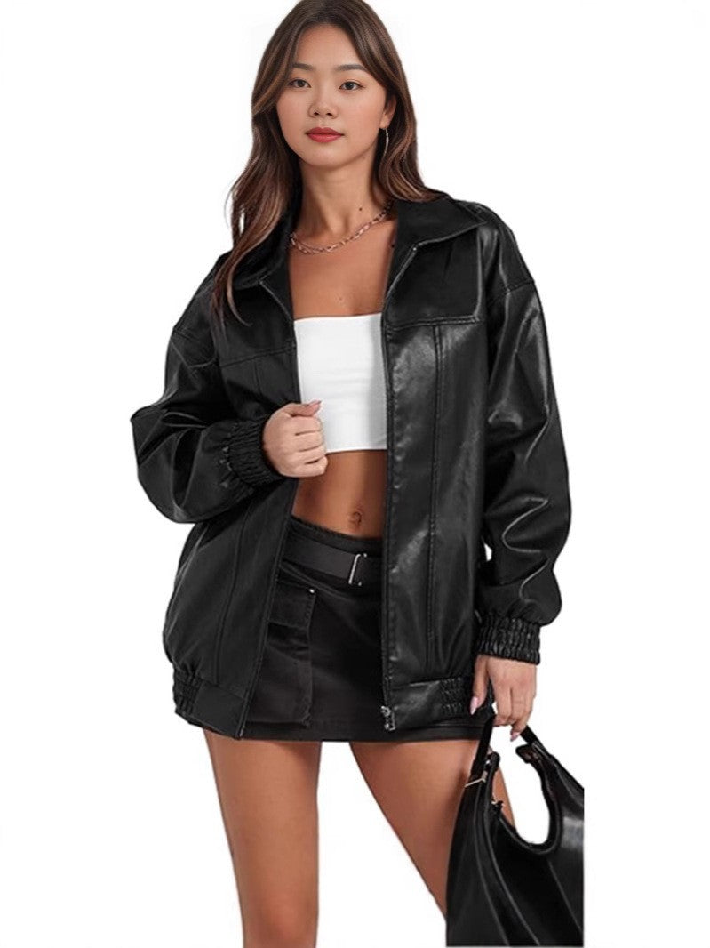 Casual transition jacket for women with elastic cuffs and a convenient zipper Lune London