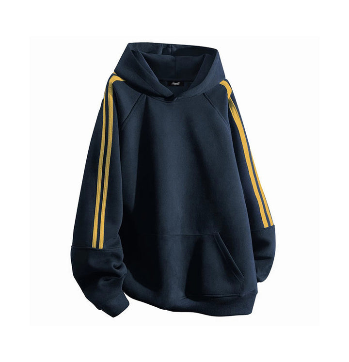 Sporty hoodie for women with chic and stylish side stripes