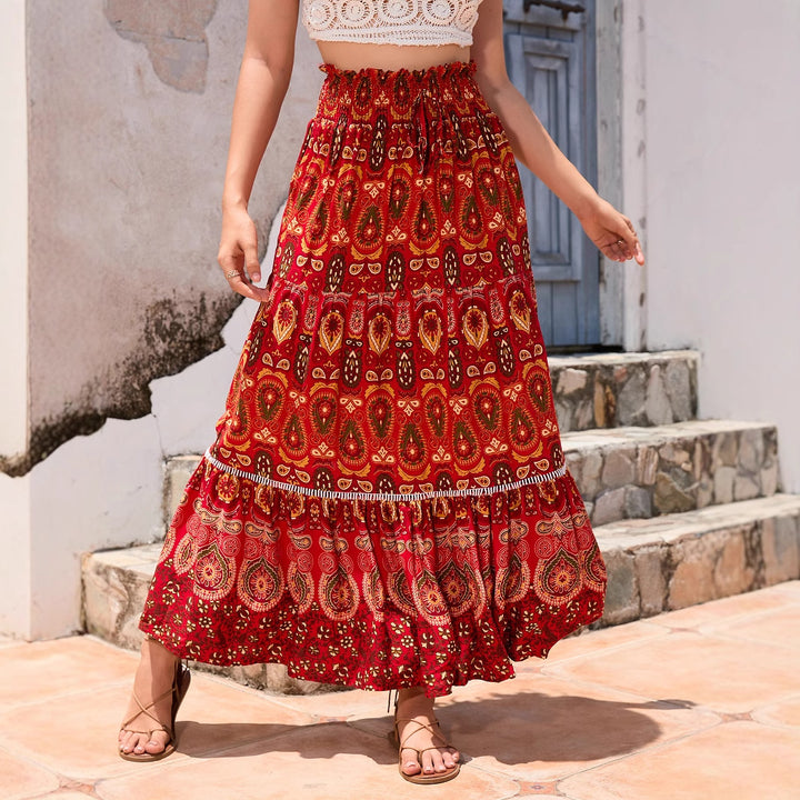 Roc Lune London maxi boho skirt women