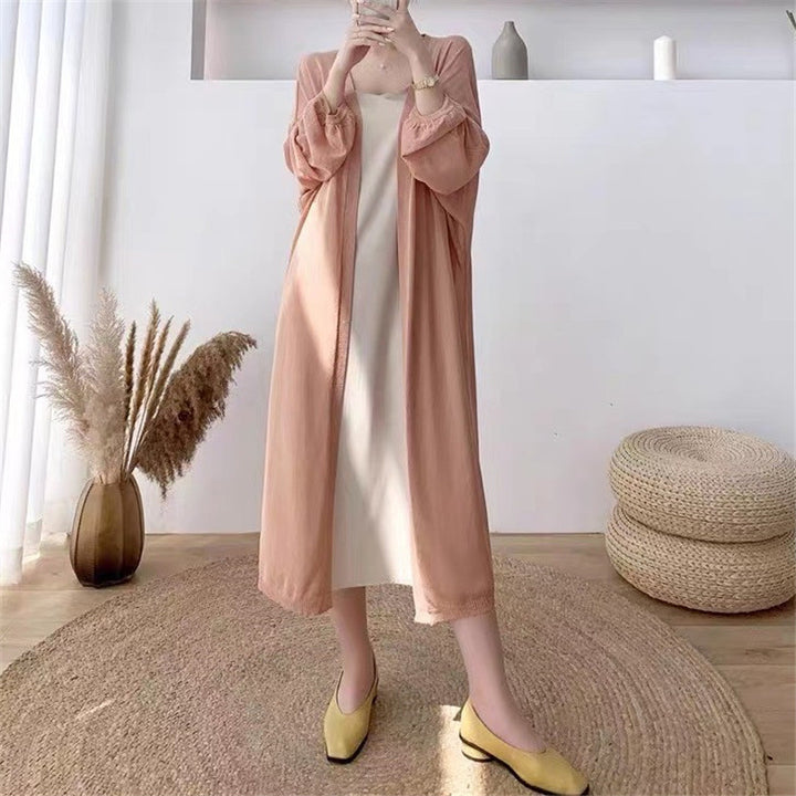 Robe maxi pour femmes avec superposition légère de kimono Chic & Stil