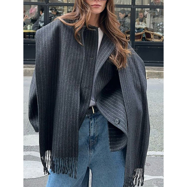 Ladies Trendy and Casual Wool Jacket with Elegant Collar Lune London