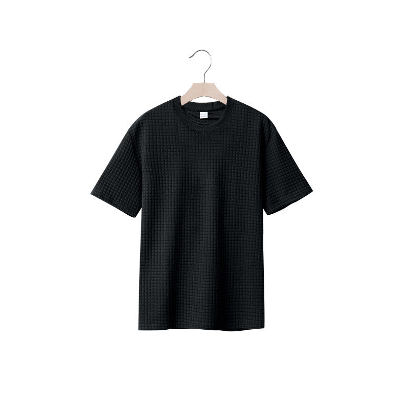 Casual men's t-shirt made of breathable cotton with textured design Lune London