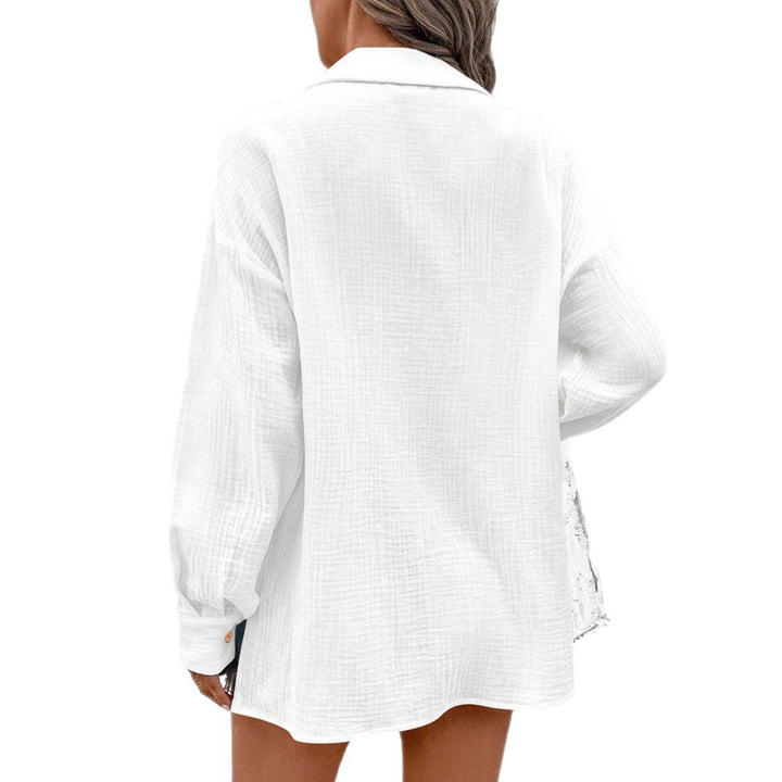 Airy cotton shirt for women with button accents and an elegant cut Lune London