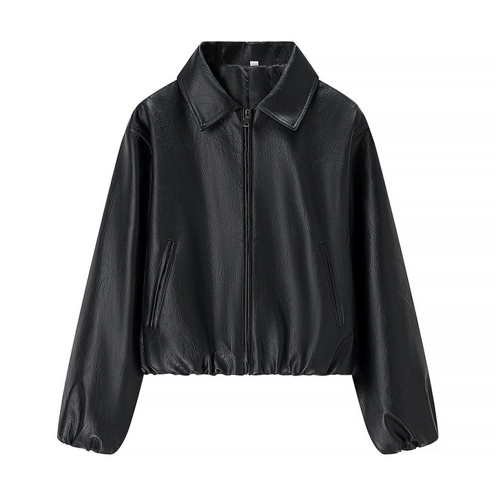 Veste en faux cuir élégante pour femmes avec ceinture élastique Chic & Stil