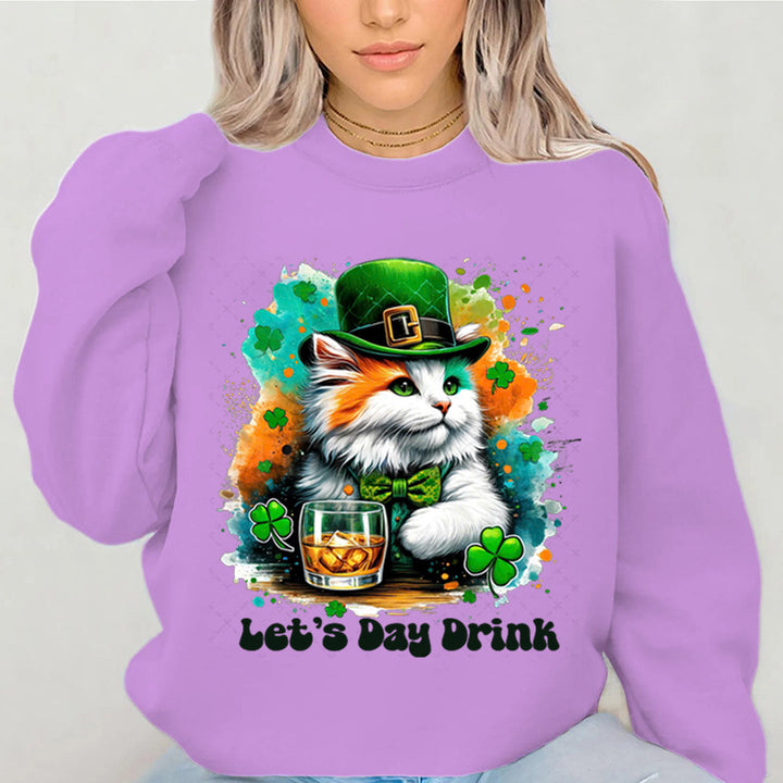 Sweatshirt pour femme avec design de chat drôle et lettrage inspirant Chic & Stil
