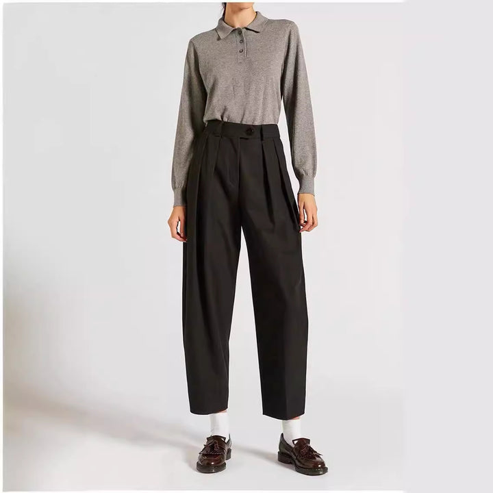 Pantalon taille haute élégant et large pour femme Chic & Stil