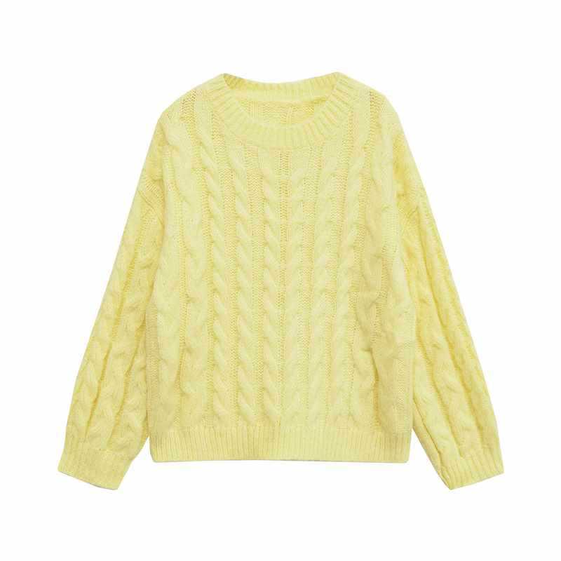 Women’s soft knit sweater with cable pattern Lune London