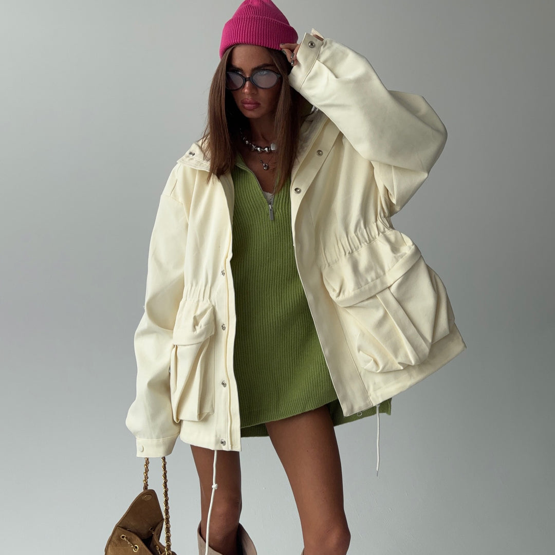 Ladies Oversized Chic Rain Jacket