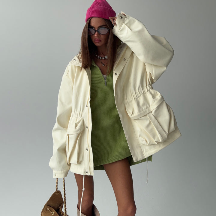Ladies Oversized Chic Rain Jacket
