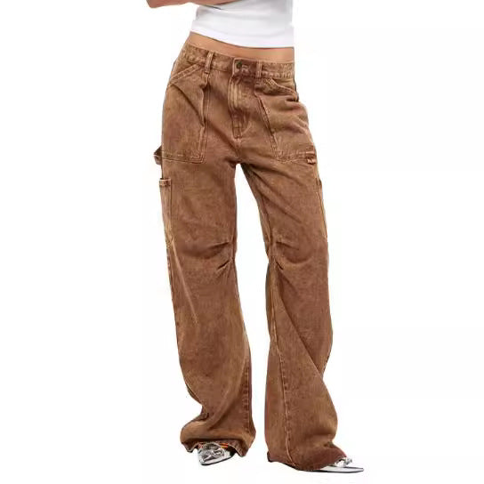 Women's cargo jeans in a casual cut with practical pockets Lune London
