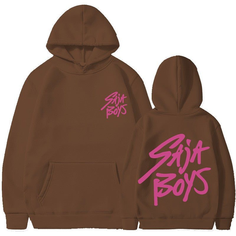 Women's hoodie with distinctive lettering and kangaroo pocket Chic & Stil