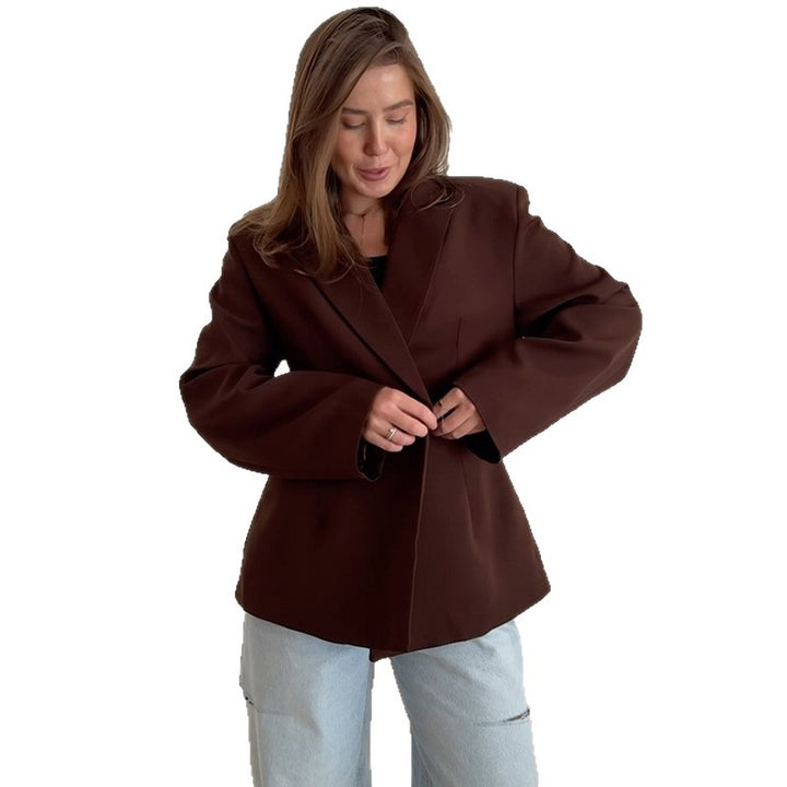 Women's elegant oversized blazer with double-breasted buttons Lune London