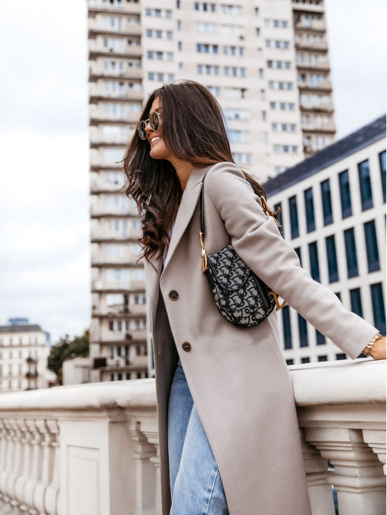 Ladies Elegant Long Sleeve Coat made of High-Quality Material Lune London