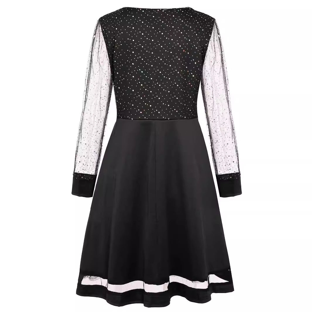 V neck shimmering wrap dress Lune London