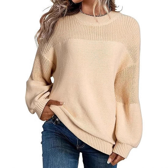 Fashion knit sweater for women with drop shoulders and casual fit Lune London