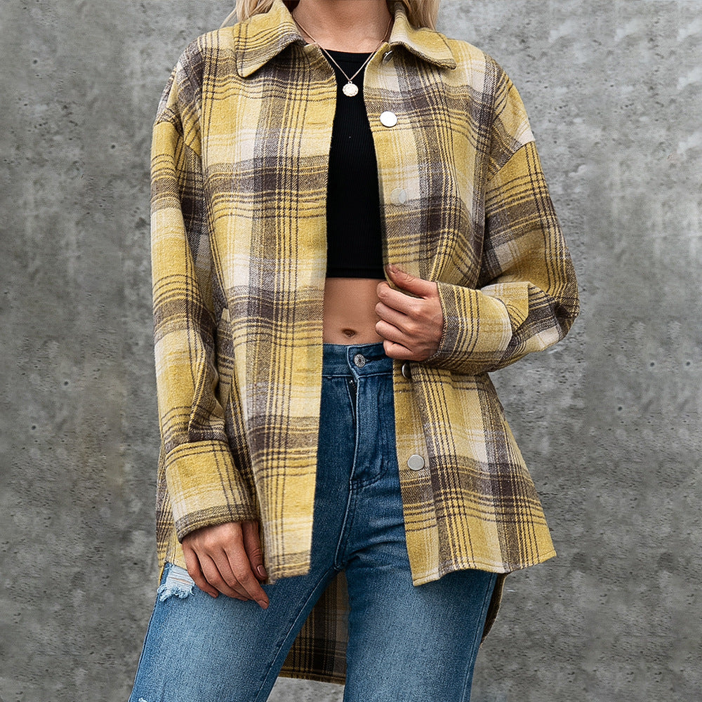 Lune London Short Cut Plaid Shirt for Women