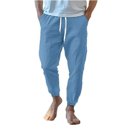 Casual linen pants for men with elastic waist and practical pockets Lune London