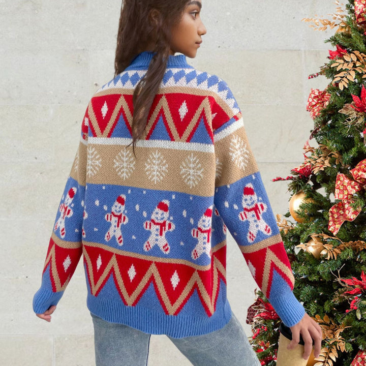 Lune London festive knitted sweater for ladies with winter patterns