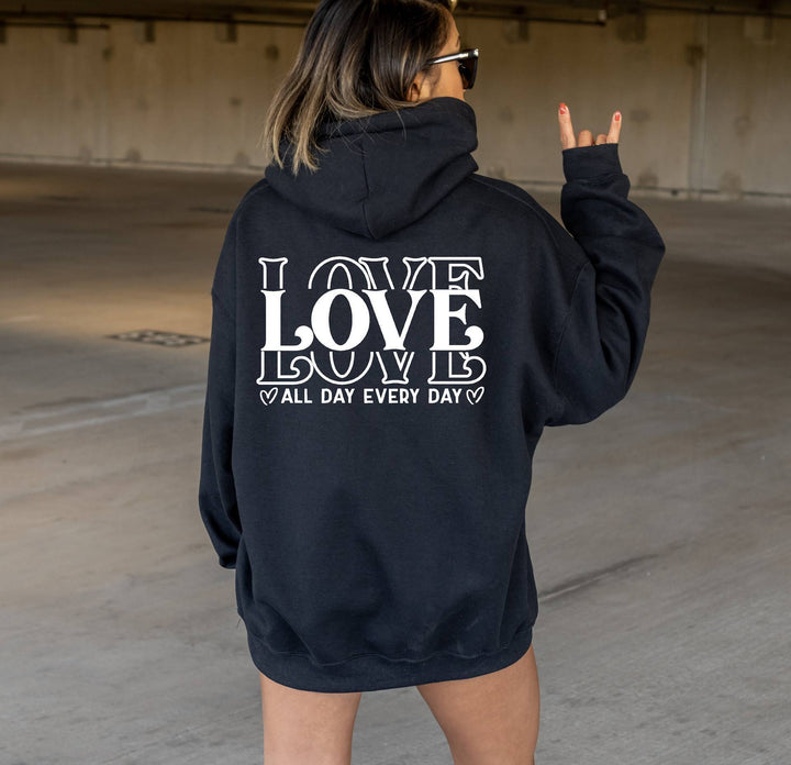 Women's hoodie with creative lettering Chic & Stil