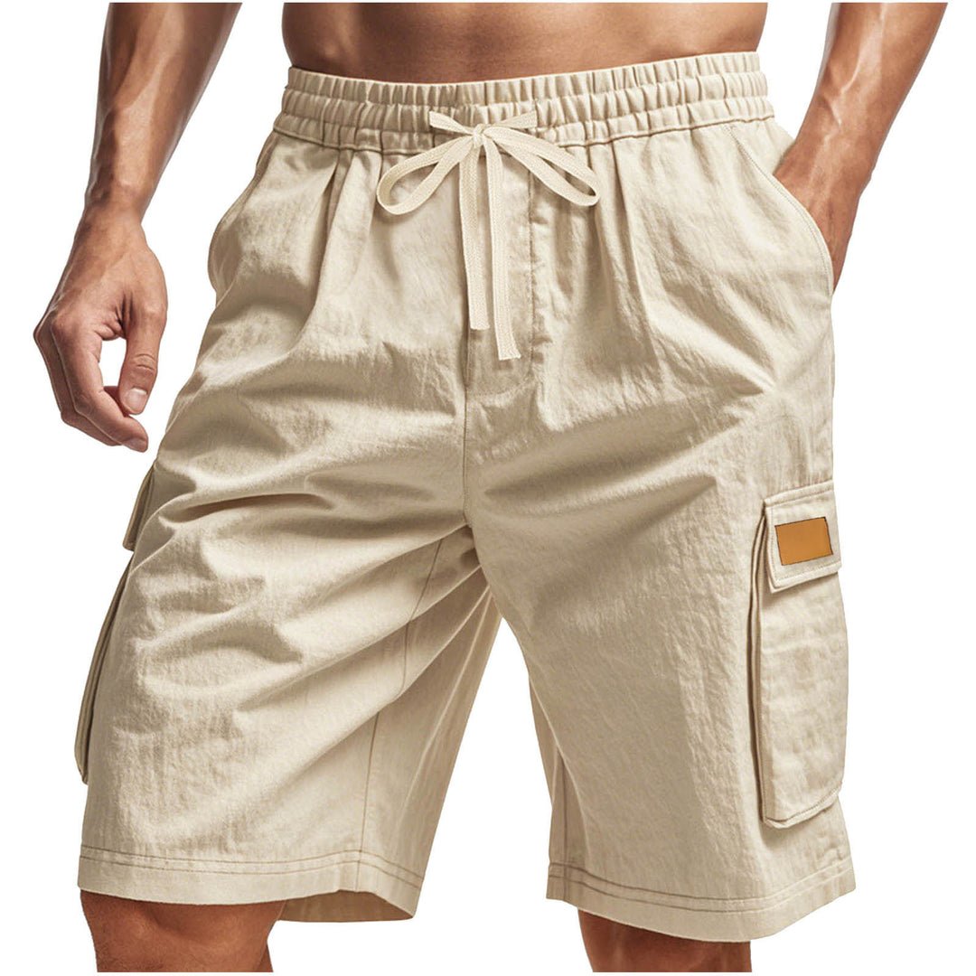 Casual cargo shorts for men with elastic waistband and multifunctional side pockets Lune London