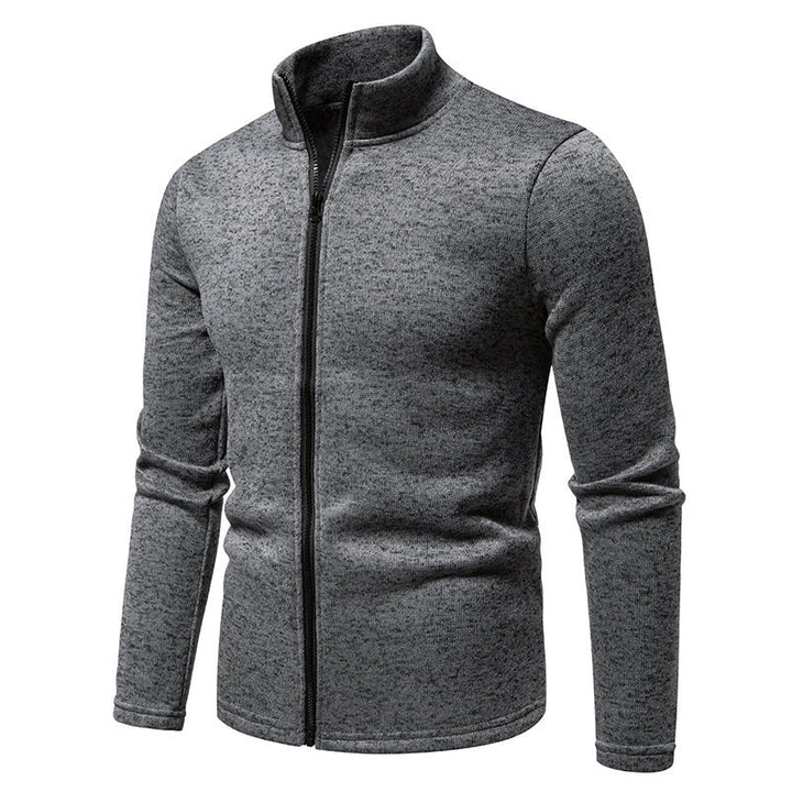 Fleece jacket for men with stand-up collar and full zip Lune London
