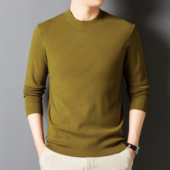 Elegant crew neck sweater for men in high-quality cotton blend Lune London