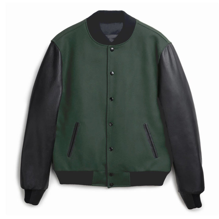 Men's leisure bomber jacket with contrast sleeves and practical pockets Lune London