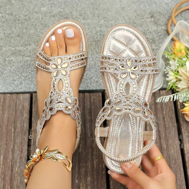 Ladies Colorful Sandals with Ornate Straps Lune London