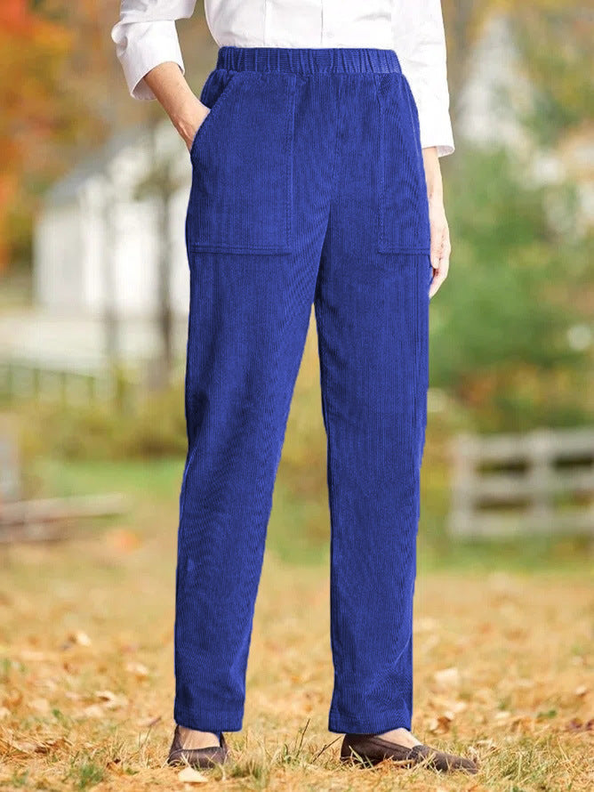 Leisure pants for women with elastic waistband and side pockets Lune London