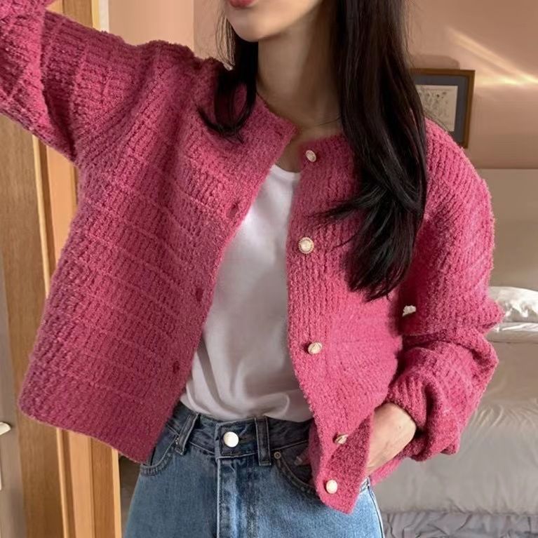 Cardigan côtelé pour femme avec détails de boutons Chic & Stil