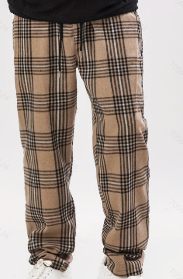 Leisure pants for men with pattern, elastic waist and side pockets Lune London