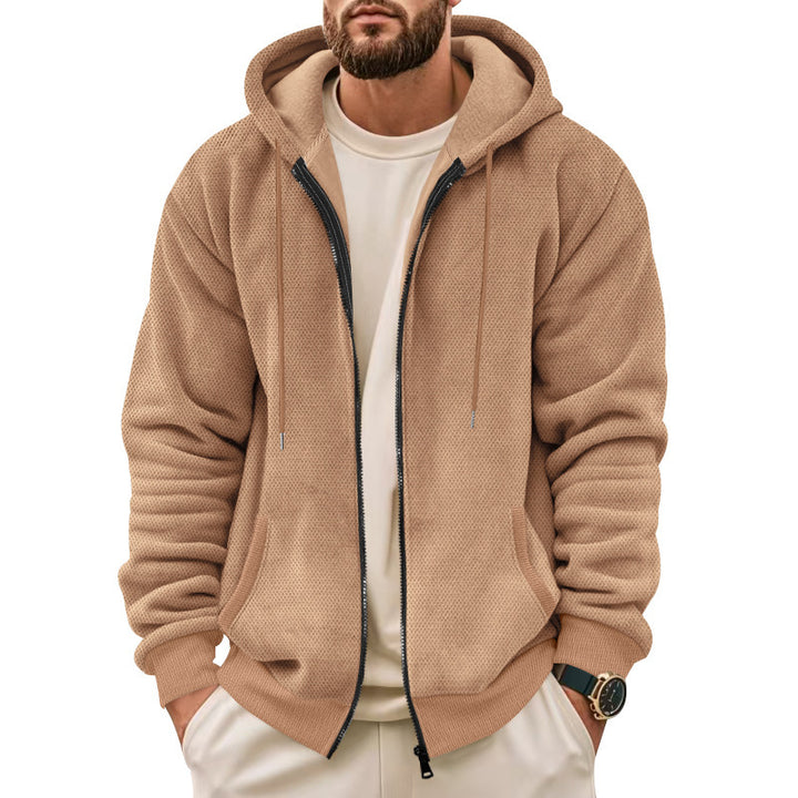 Men's hoodie with structured surface and functional pockets Lune London