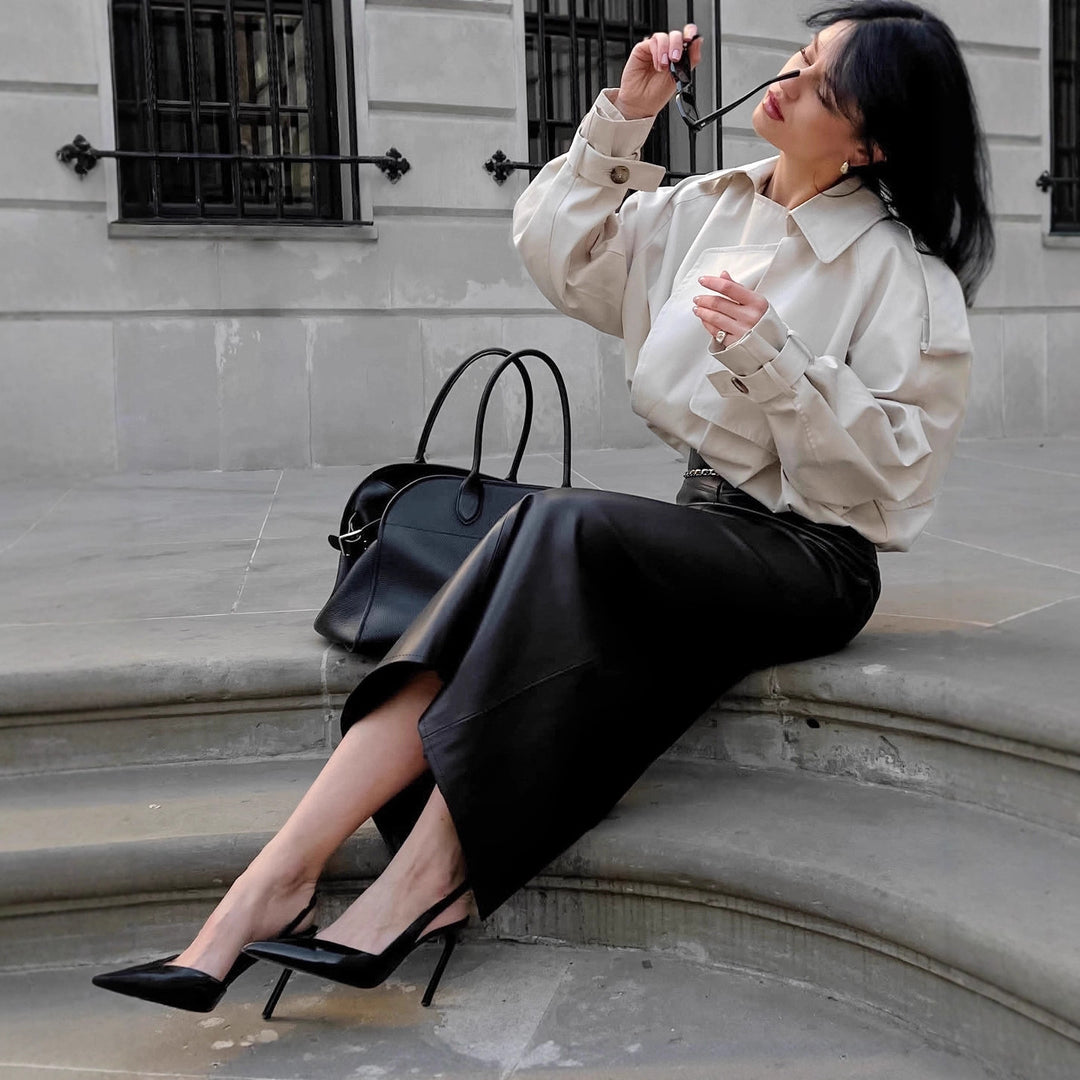 Trendy blazer jacket for women with an innovative cut and wide sleeves Lune London