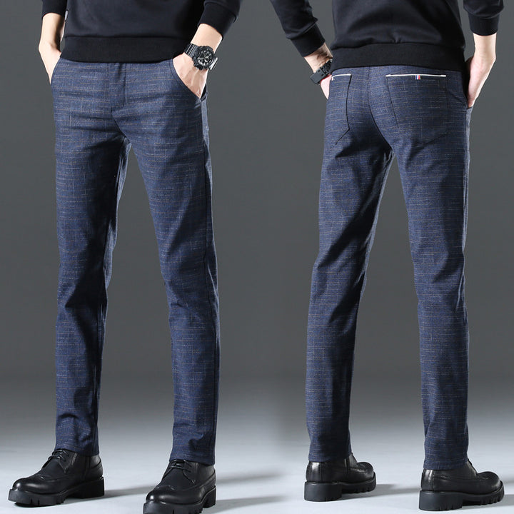 Modern chino trousers for men with elastic waistband and side pockets Lune London