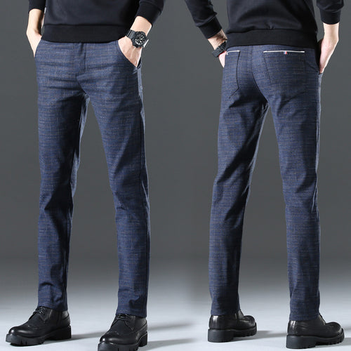 Modern chino trousers for men with elastic waistband and side pockets Lune London