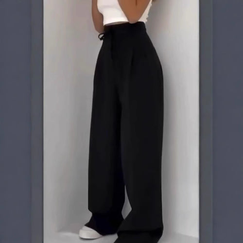 Pantalons plissés confortables pour femmes avec taille élastique Chic & Stil