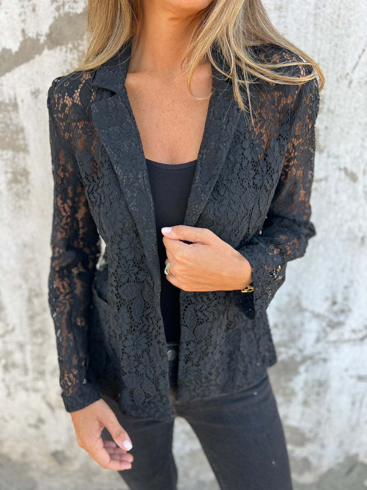 Lace blazer for women with feminine accents Lune London