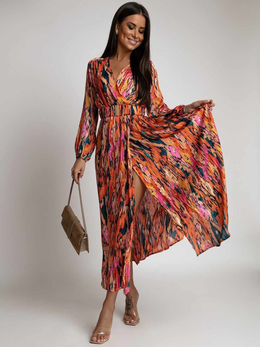 Chic and Stylish Women’s Bright Maxi Wrap Dress