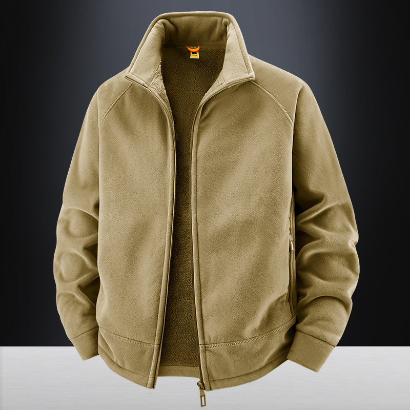 Fleece jacket for men with cozy interior and practical zipper Lune London