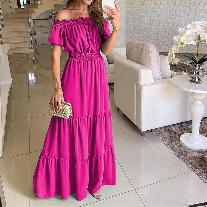Off-Shoulder Chic Ruffle Maxi Dress